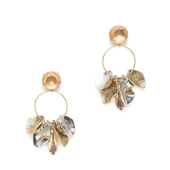J. Crew Jewelry - J. Crew Petal Hoop Earrings Mixed Metal